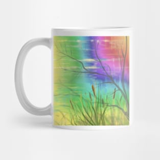 Colour bulrush view Mug